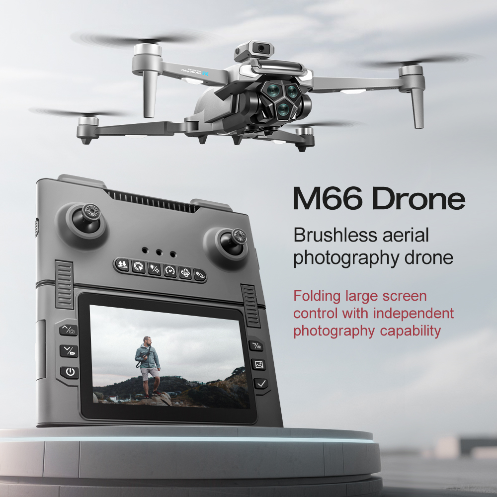 Jjrc Drone X12 - โดรนไร้แปรงถ่านแบตเตอรี่สามก้อน M66 ใหม่พร้อมรีโมทหน้าจอ – การควบคุมด้วยท่าทาง, การถ่ายภาพแบบซูม,